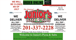 Desktop Screenshot of originaljuniorspizza.com